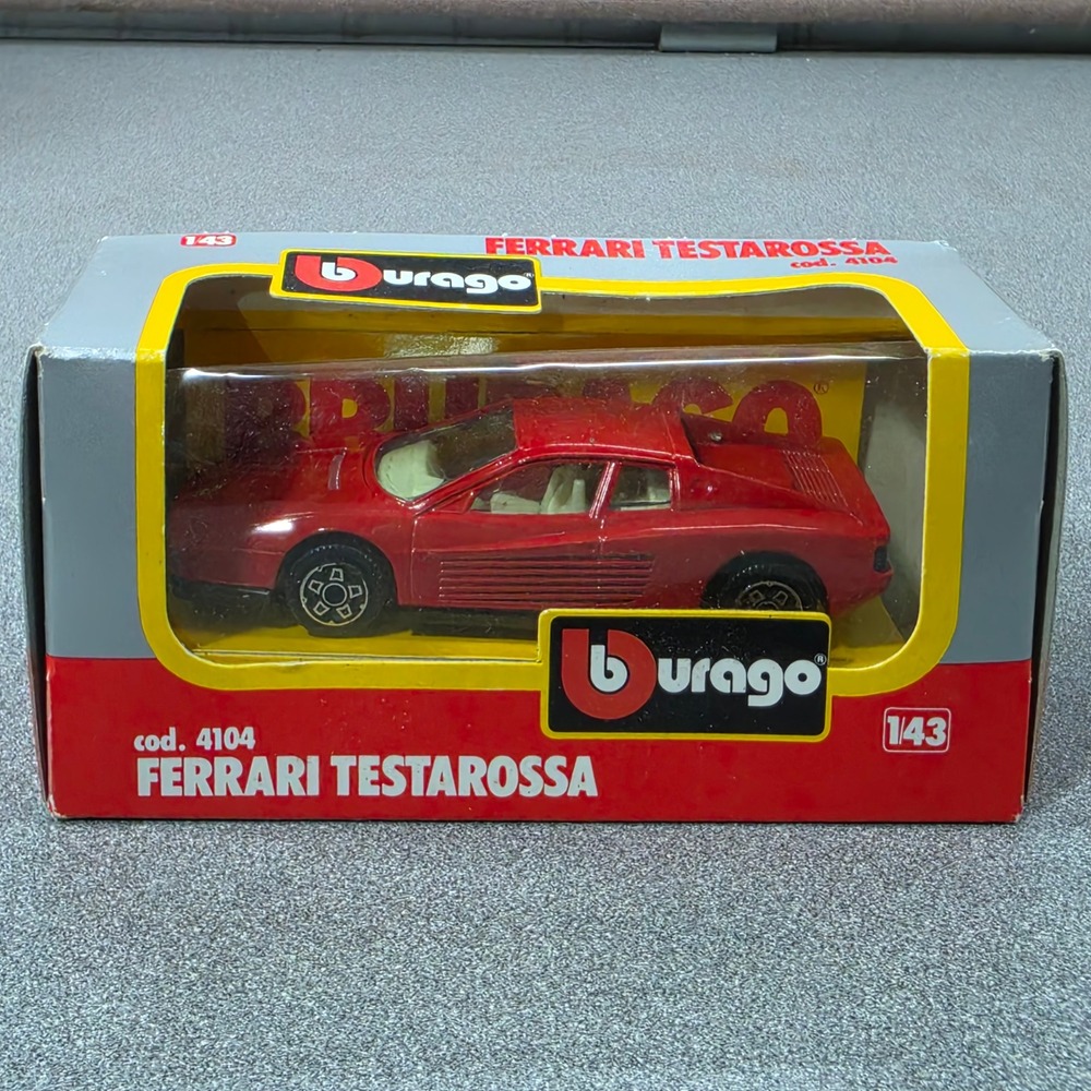 Bburago Ferrari Testarossa 1/43 Scale Red New In Box Vintage Diecast Metal 4104